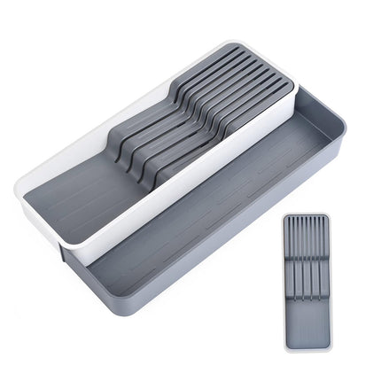 Drawer Dividers Kitchen Knife Organizer Storage Rack Holder Tray Utensil Insert