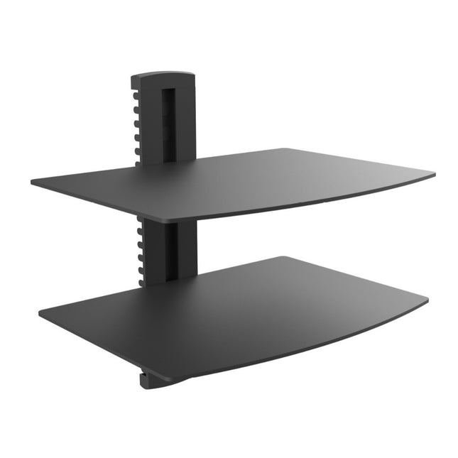 2-Tier Set-Top Box Mount Sturdy for DVR DVD Player Media Storage Home Use