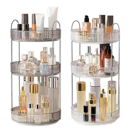 Rotating Vanity Storage Rack 360 Degree Cosmetic Organizer For Makeup Beauty