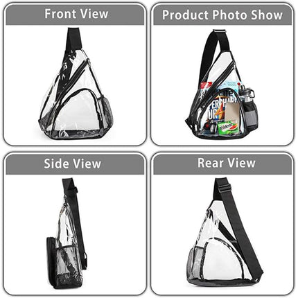 Transparent PVC Waterproof Crossbody Bag Casual Shoulder Slant Backpack Travel