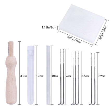 Needle Felting Mat Starter Kit 25 Set Colour Wool Felt Needles Tool DIY Gift