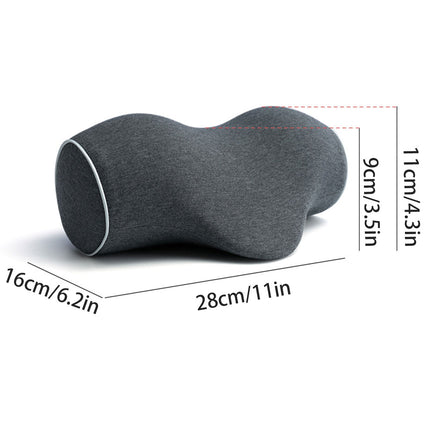 Ergonomic Memory Foam Neck Support Pillow Soft Cotton Cover for Home and Travel