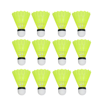 12PCS Badminton Training Set Durable Feather Shuttlecocks for Sports Practice