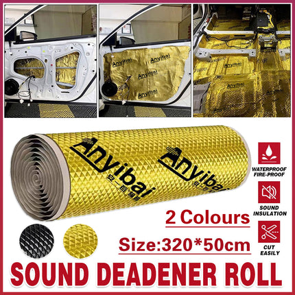 3.2m Car Sound Deadening Roll Self-Adhesive Noise Insulation Foam Doors Floors
