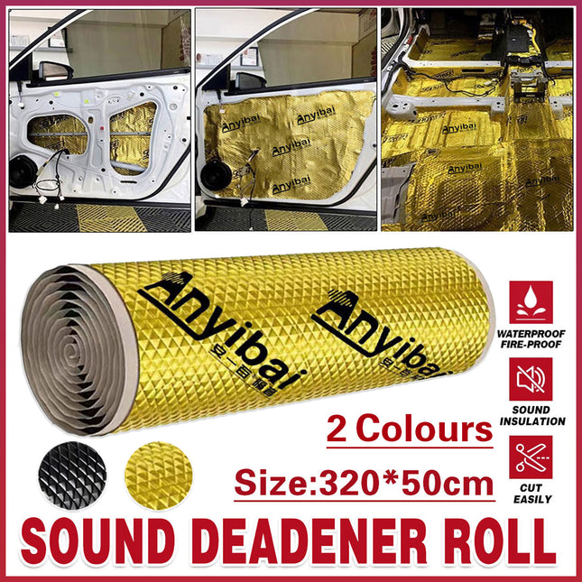 3.2m Car Sound Deadening Roll Self-Adhesive Noise Insulation Foam Doors Floors