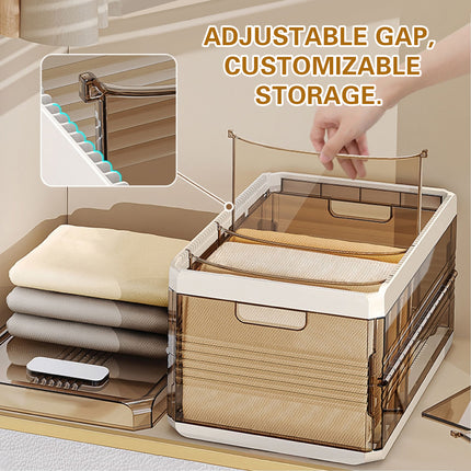 Clothes Pants Layered Storage Box Fabric Closet Organizer Foldable Durable
