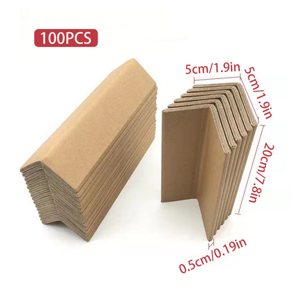 100PCS L-Shaped Paper Corner Protectors Sturdy Durable for Shipping Pack Use
