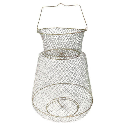 Folding Fish Trap Mesh Cage Portable Fishing Net Guard Pocket for Catching Fish