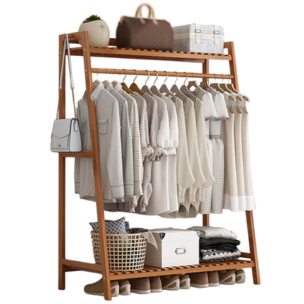 Bamboo Modern Style Floor Standing Coat Rack Home Decor Storage Organizer