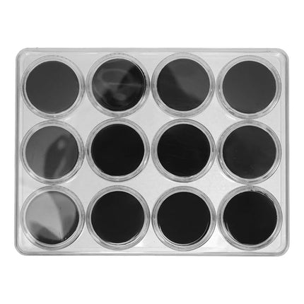 Transparent Round Gemstone Display Box Organizer Case with Lid Storage Packaging