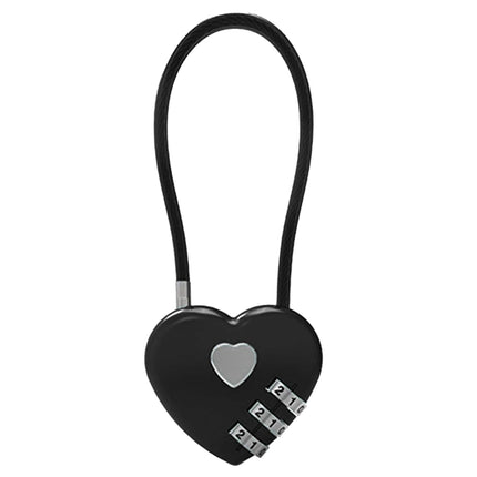 Heart Shaped Password Lock Safety Lock For Travel Luggage Bags Jewelry Box