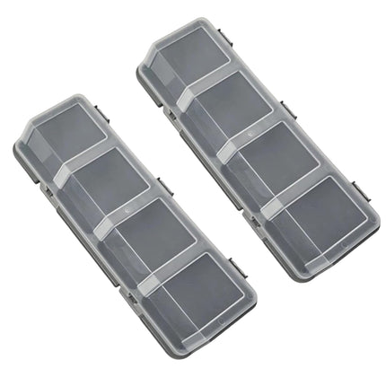 4-Grid Parts Storage Box Plastic Electronic Hardware Accessory Case with Lid ﻿