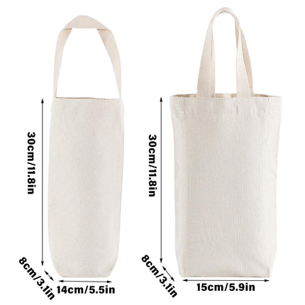 10pcs Portable Wine Bag Canvas Burlap Bottle Packing Holder for Gift Storage