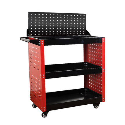 Heavy Duty 3 Tier Tool Cart with Wheels Rolling Work Bench Mechanic Repair Shop