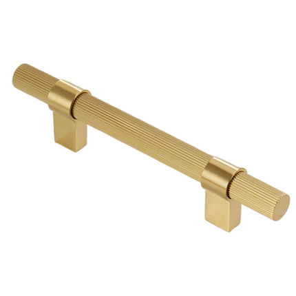 5 Sizes Brass Solid Handles Knurled Vertical Pulls for Cabinet Drawer Wardrobe
