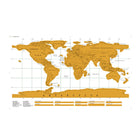 Deluxe Scratch-off World Map Interactive large Poster Atlas Travel Decor Gift