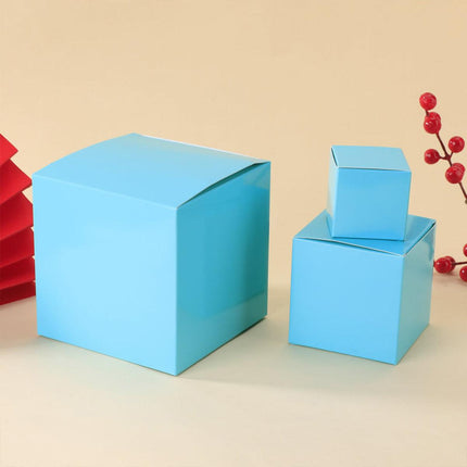 50pcs Colourful Square Paper Boxes Gifts Packaging Craft Supplies Storage Boxes
