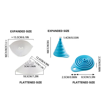 Paint Strainer Funnel Set 100 Paper 1 Silicone Filter Auto Workshop DIY