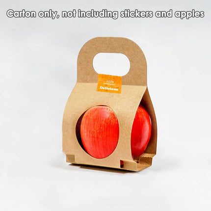 50PCS Kraft Paper Packaging Box Fruit Gift Bag Single Double Handle for Party