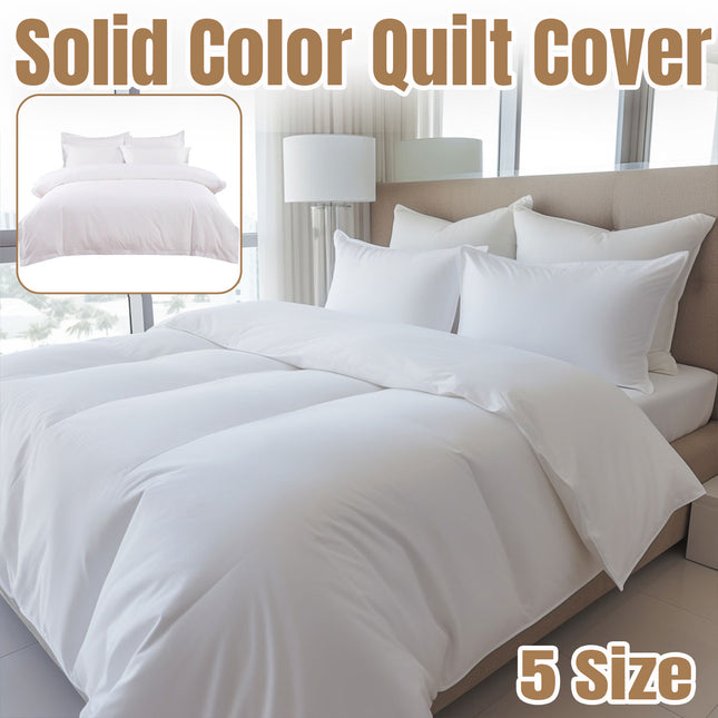 Hotel Quality White Duvet Cover Soft Fabric Bedding Set for Bedroom Motel