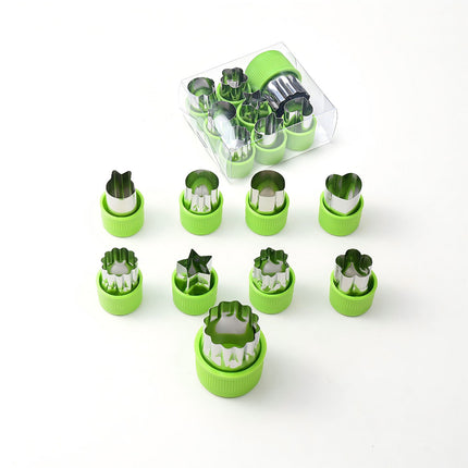 9 Pcs Stainless Steel Fruit and Vegetable Cutter Set for Mini Shapes