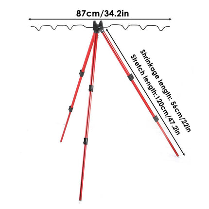 120cm Fishing Rod Holder Ground Insert Triangle Support Stand Casting Rod Rest