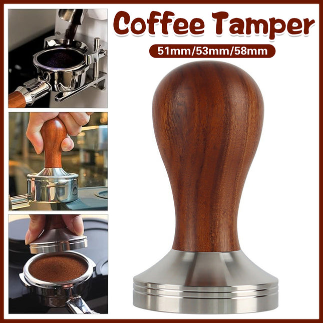 Coffee Tamper Calibrated Espresso Powder Hammer Pressing Leveler 51mm/53mm/58mm