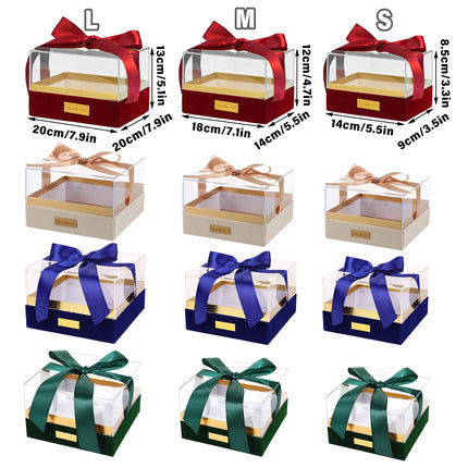 Acrylic Gift Box Clear Souvenir Display Case Bow Storage Container for Packaging