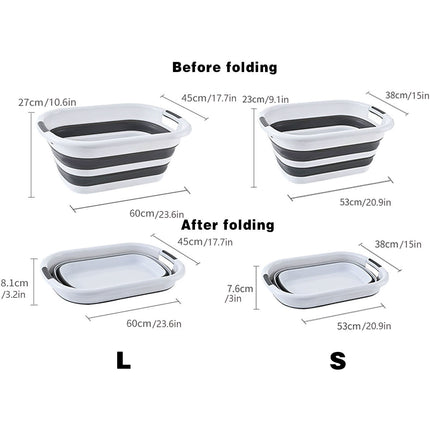Foldable Laundry Basket Collapsible Washing Clothes Bin with Handles for Home