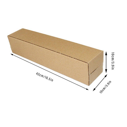 50pcs Long Strip Carton Flat Square Durable Shipping Boxes for Packaging Storage