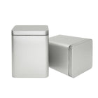 10PCS Tea Can Sealed Square Storage Box Solid Color Frosted Iron Container