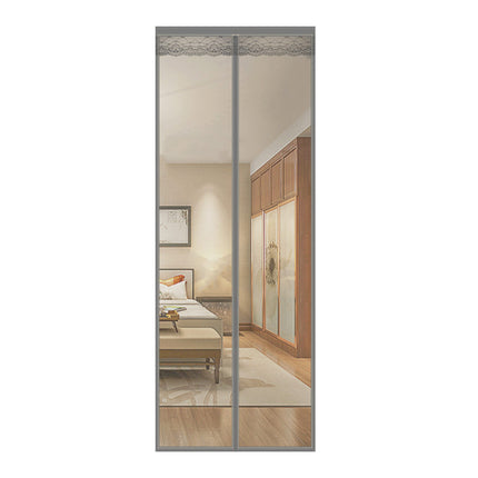 Magnetic Mosquito Mesh Door Curtain 2 Sizes Grey