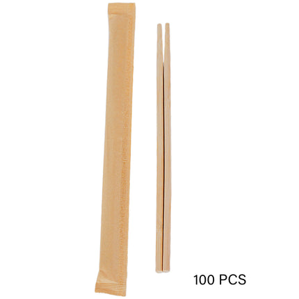 100pcs Disposable Wooden Chopsticks Individually Wrapped Bulk for Restaurants