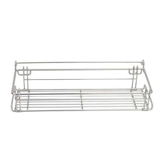 Folding Table Extension Rack Outdoor Camping Storage Shelf With Hanging Basket