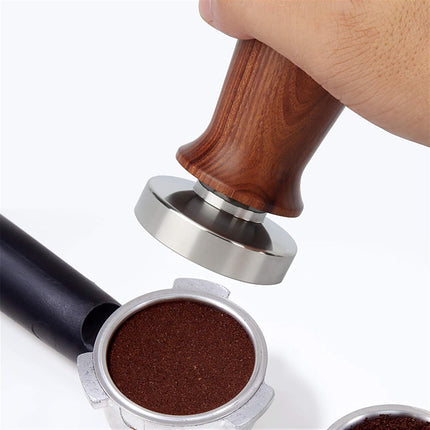 304 Stainless Steel Coffee Tamper Press Non-Slip Handle Even Tamping 51/53/58mm