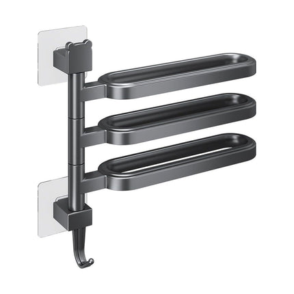 Punch-free Towel Rack Basic Model Rotatable Multi-rod Bathroom Toilet Towel Hang