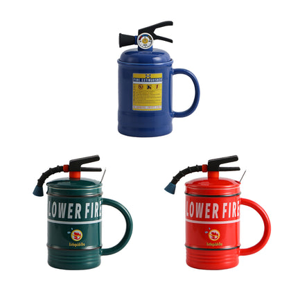 Creative Ceramic Mug Fire Extinguisher Shape Novelty Coffee Tea Cup Durable