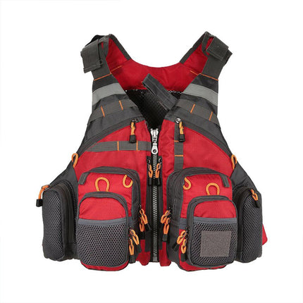 Fishing Vest with Multiple Pockets Lightweight Outdoor Floating Jacket