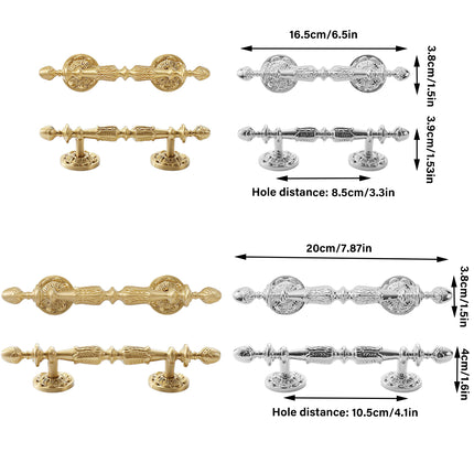 French Cabinet Door Handles Long Pull Retro Style for Closet Drawer Cupboard Use