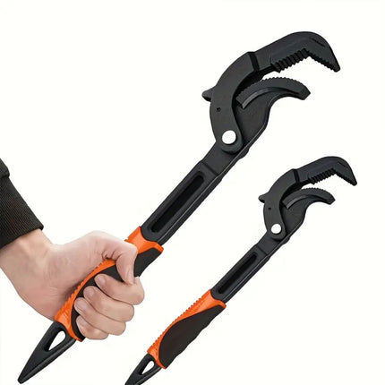 Pipe Wrench Quick Adjust Spanner Multi Functional Water Pipe Tool Heavy Duty