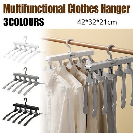 Foldable Multi Function Clothes Hanger Space Saving Non Slip For Coats Shirts