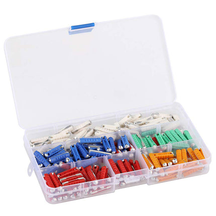 200PCS Torpedo Car Fuse Assortment Kit with Colour Coded Ratings for Vehicle Maintenance