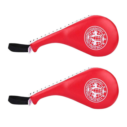 Taekwondo Kick Target 2PCS PU Foot Board Double Blade Training Pad 36 x 18cm