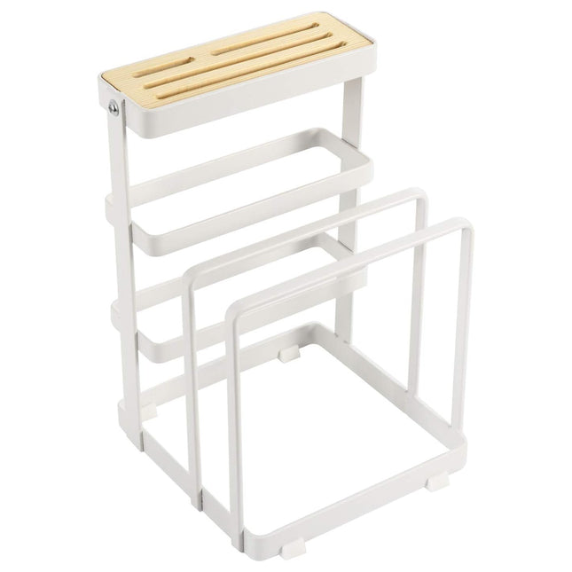 Chopping Board and Knife Holder Rack Kitchen Organizer Shelf Stand Lid Storage