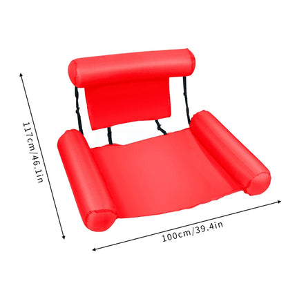 Inflatable Pool Lounge Chair Floating Recliner Seat for Pool Relaxation
