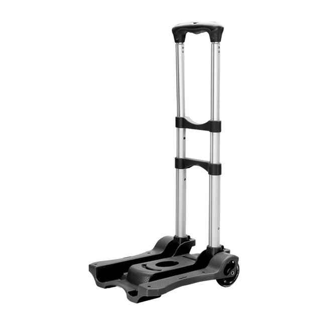 Portable Folding Hand Truck Cart 40kg Adjustable Handle Space Saving Trolley