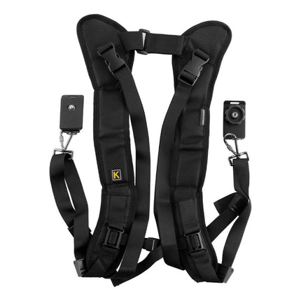 Professional Dual DSLR Camera Harness Adjustable Shoulder Sling Strap Belt