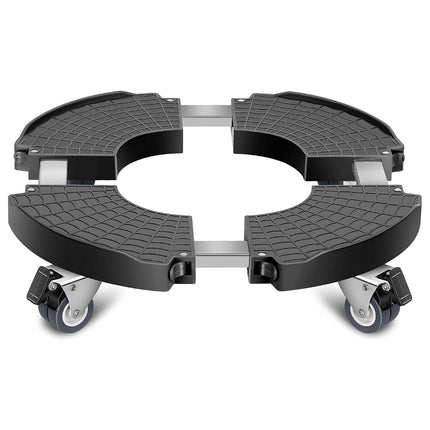 Plastic Round Retractable Plant Pot Tray Stand With Wheels Movable Durable