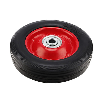 2PCS Cart 6 Inch Silent Solid Wheel Non Pneumatic Heavy Duty Anti Stabbing