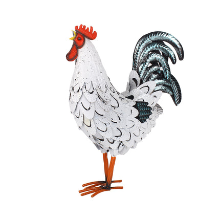 Metal Rooster Standing Decoration Rustproof for Home Garden Yard Patio Ornament